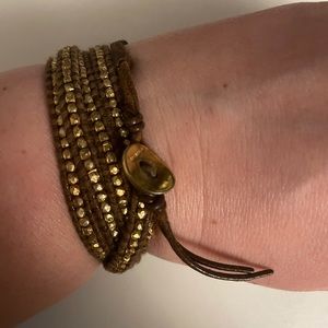 Chan Luu Leather and Bead Wrap Bracelet